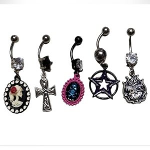 Goth Belly Ring Bundle